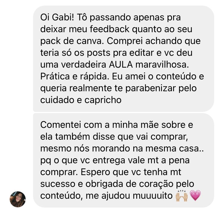 Depoimento — comprei achando que teria só posts